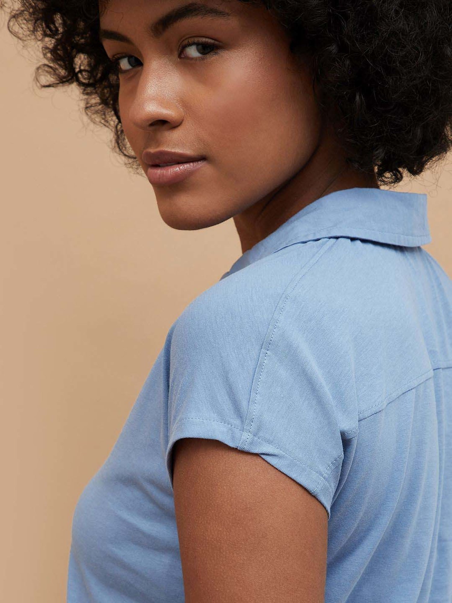 Fame Forever by Lifestyle Blue Cotton Plain Top