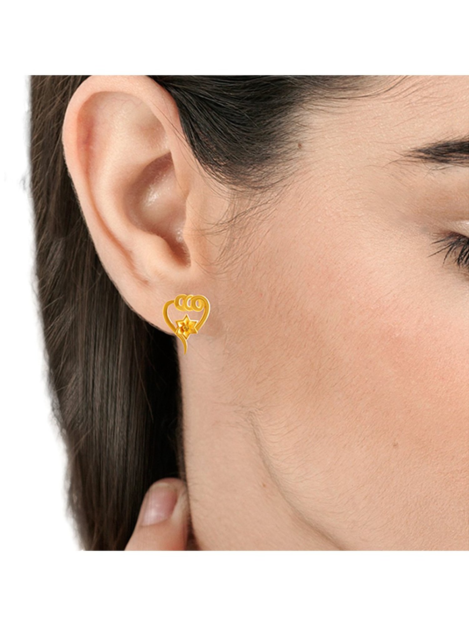 P.C. Chandra Jewellers 14 kt Gold Earrings