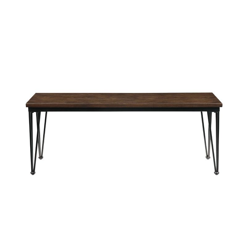 Garron Bench Walnut/Black - Acme Furniture