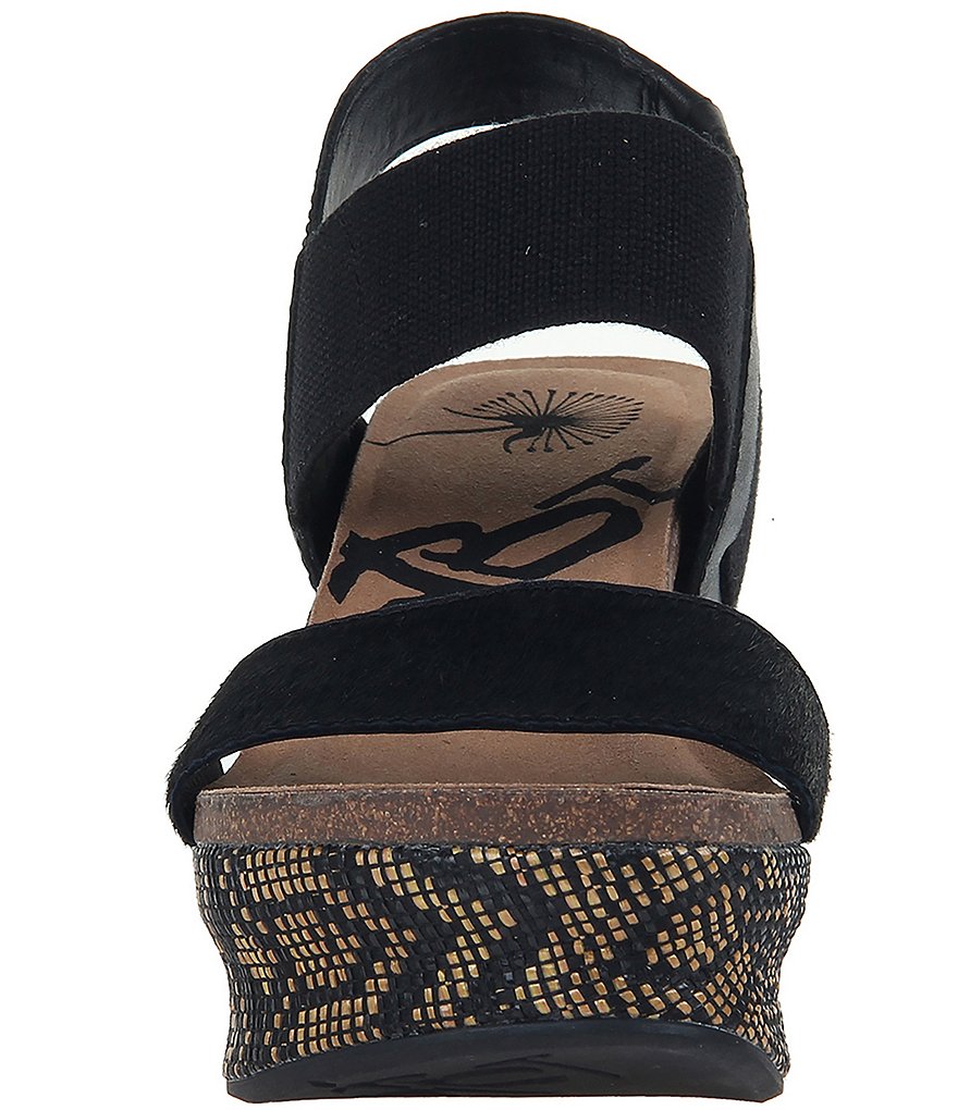 OTBT Bushnell Haircalf Geometric Print Platform Wedges