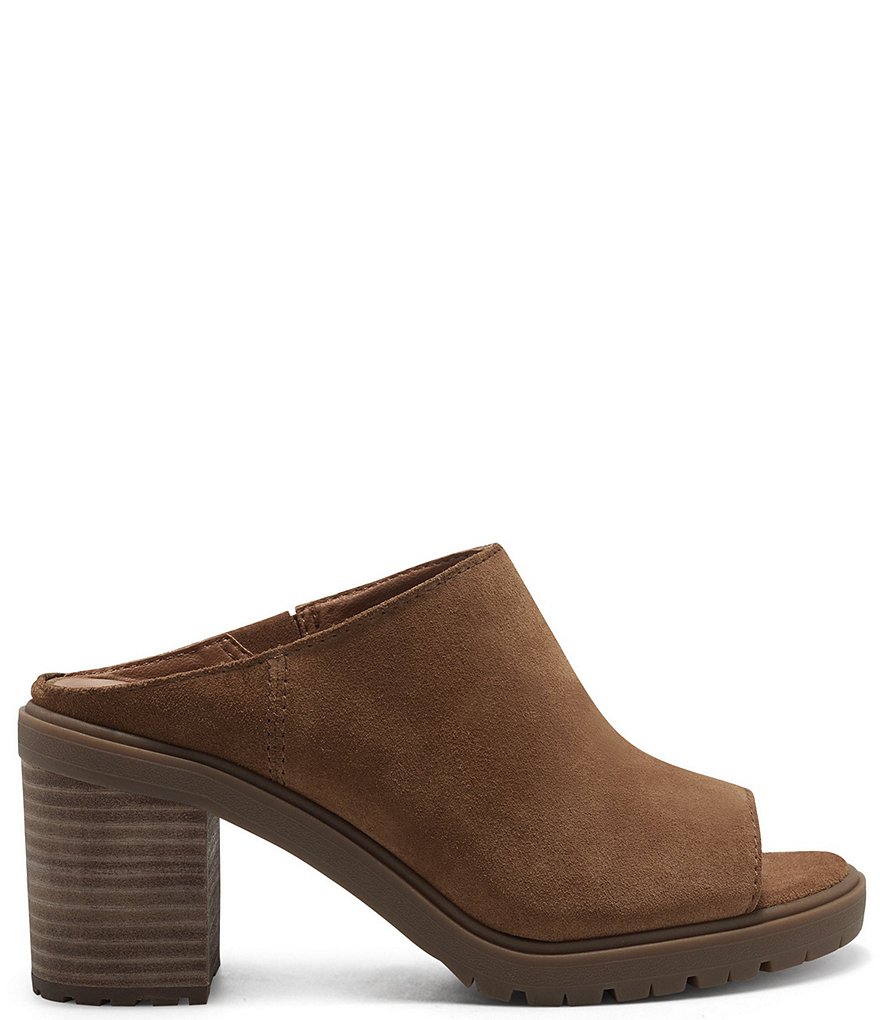 Lucky Brand Dalliey Suede Lug Sole Slides