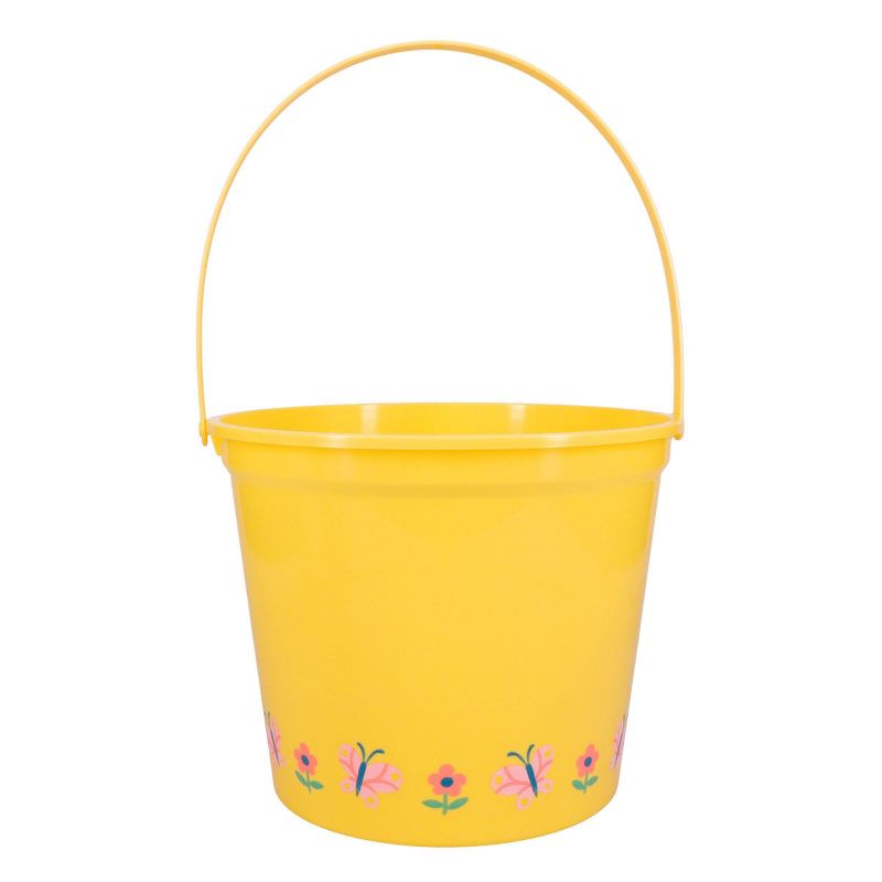 Jumbo Plastic Easter Bucket Printed Boarder with Stickers White - Spritz™