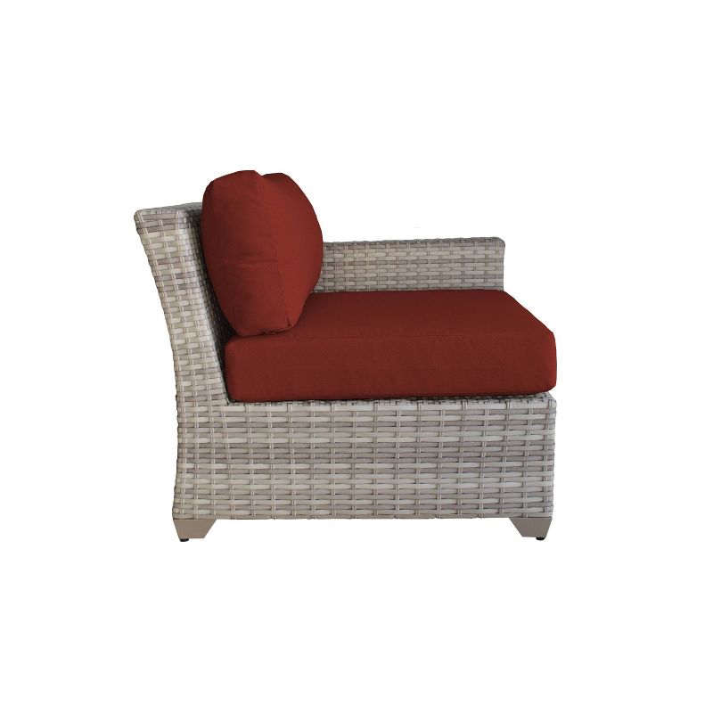 Nolin 7pc Sectional Weathered Brown Frame Sunbrella Spectrum Denim Fabric - La-Z-Boy