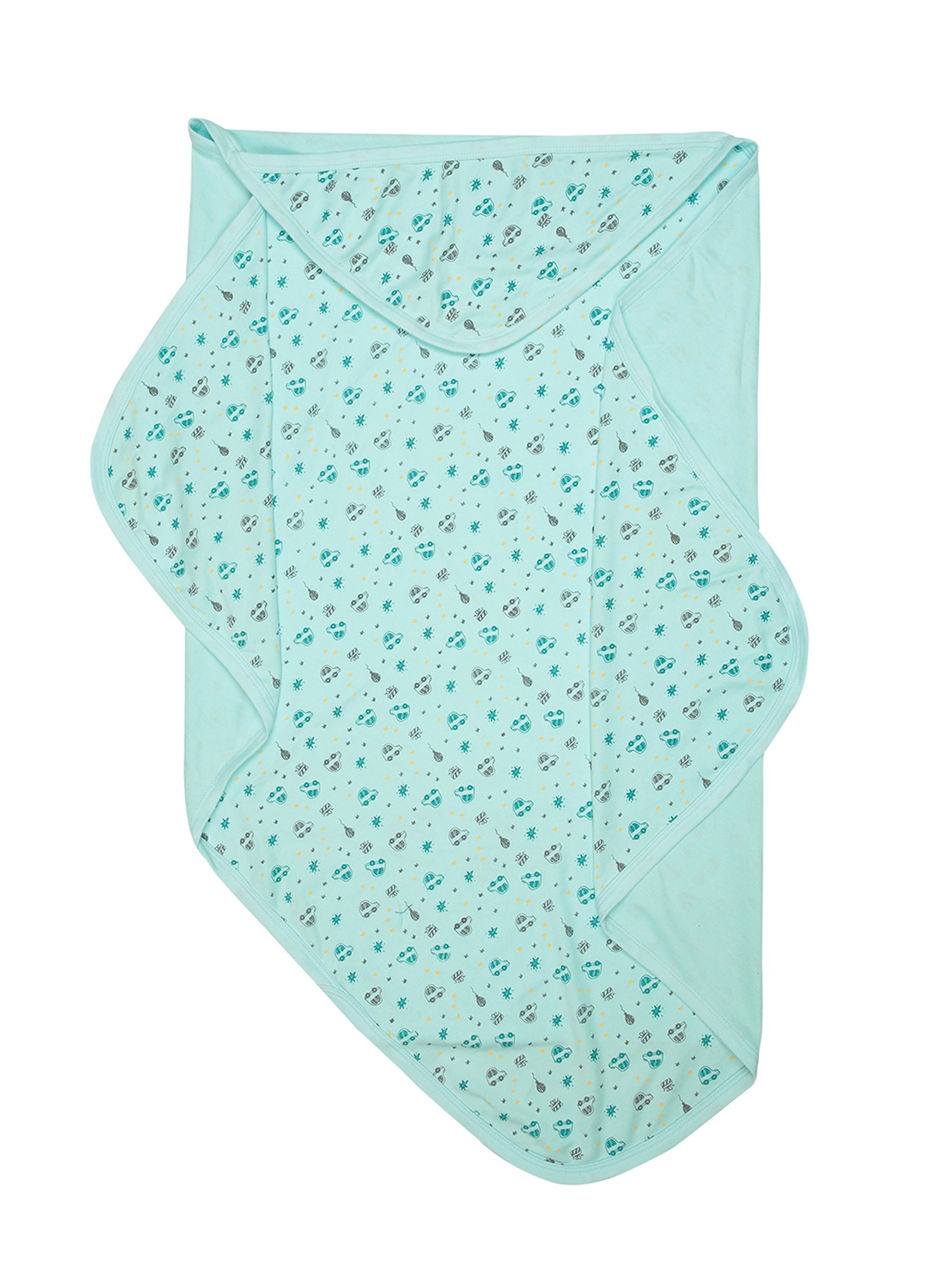 Baby Moo Vintage Ride Yellow Mattress with Fixed Neck Pillow and Bolsters