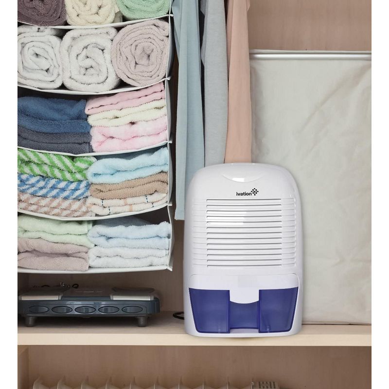 Ivation 1.25 Pint Mid-Size Thermo-Electric Dehumidifier For Spaces Up to 2,200 Cubic Feet
