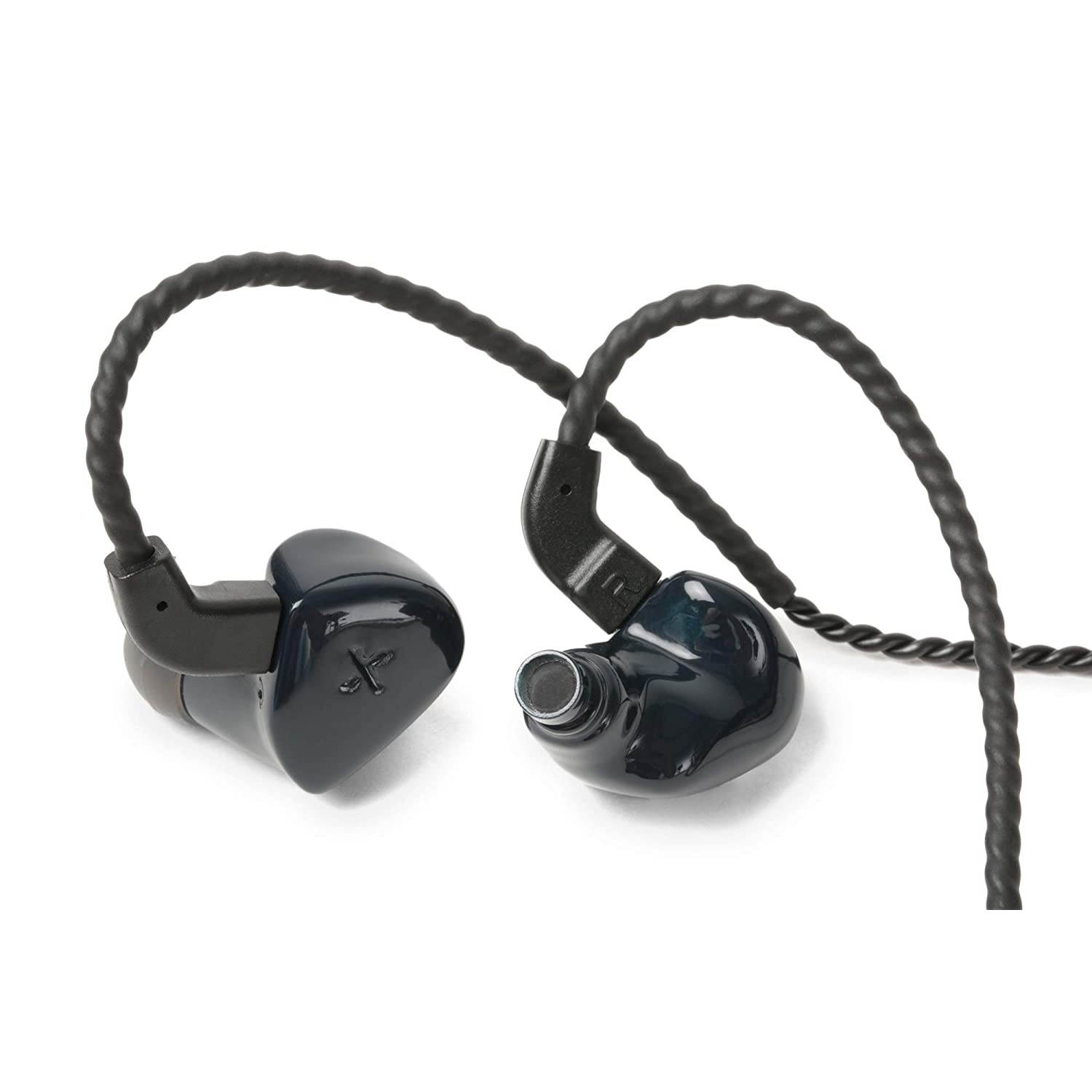 Massdrop x MEE Audio Planamic in-Ear Monitors - Planar Magnetic HiFi Headphones with Omnidirectional Microphone and Remote, Detachable Braided Cable, Over-Ear Style, Comply Silicon Ear Tips (Black)