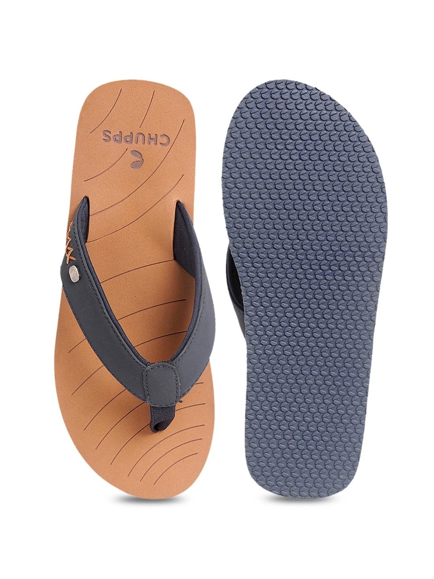 Chupps Men's Brown Flip Flops