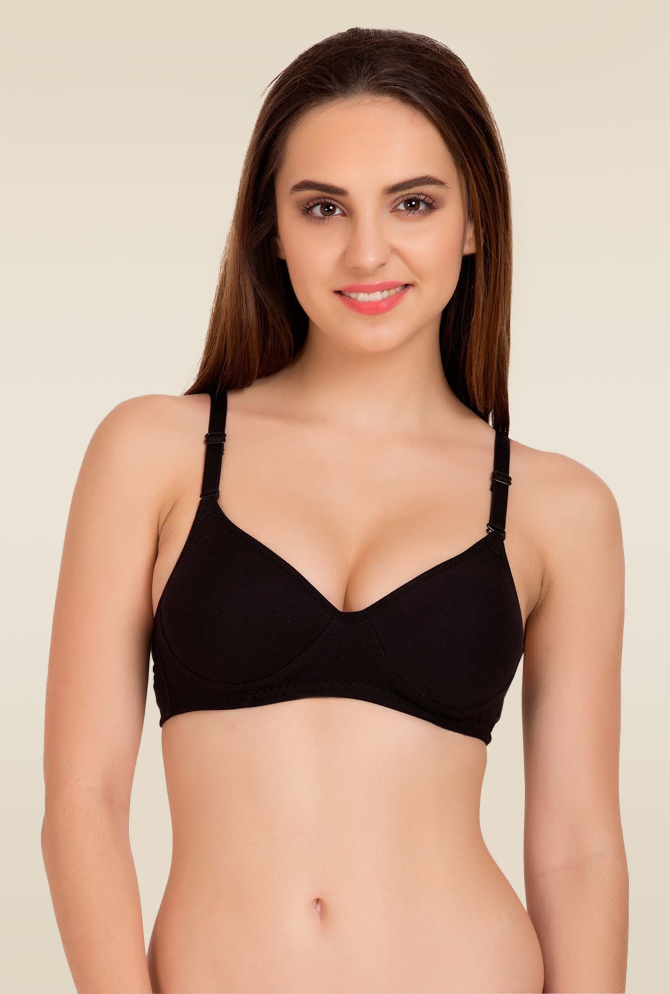 Tweens Black Non Wired Padded T Shirt Bra