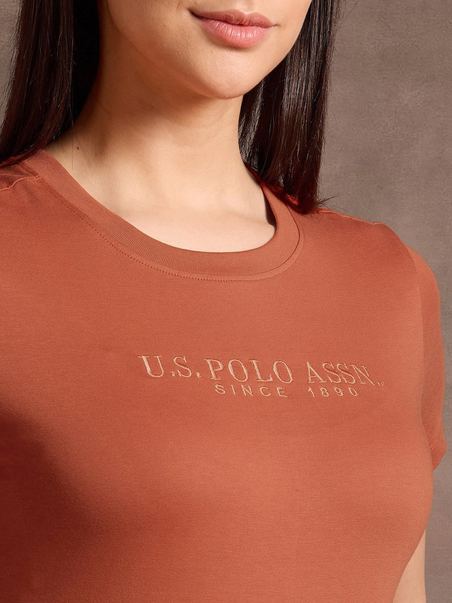 U.S. Polo Assn. Brown Graphic Print T-Shirt