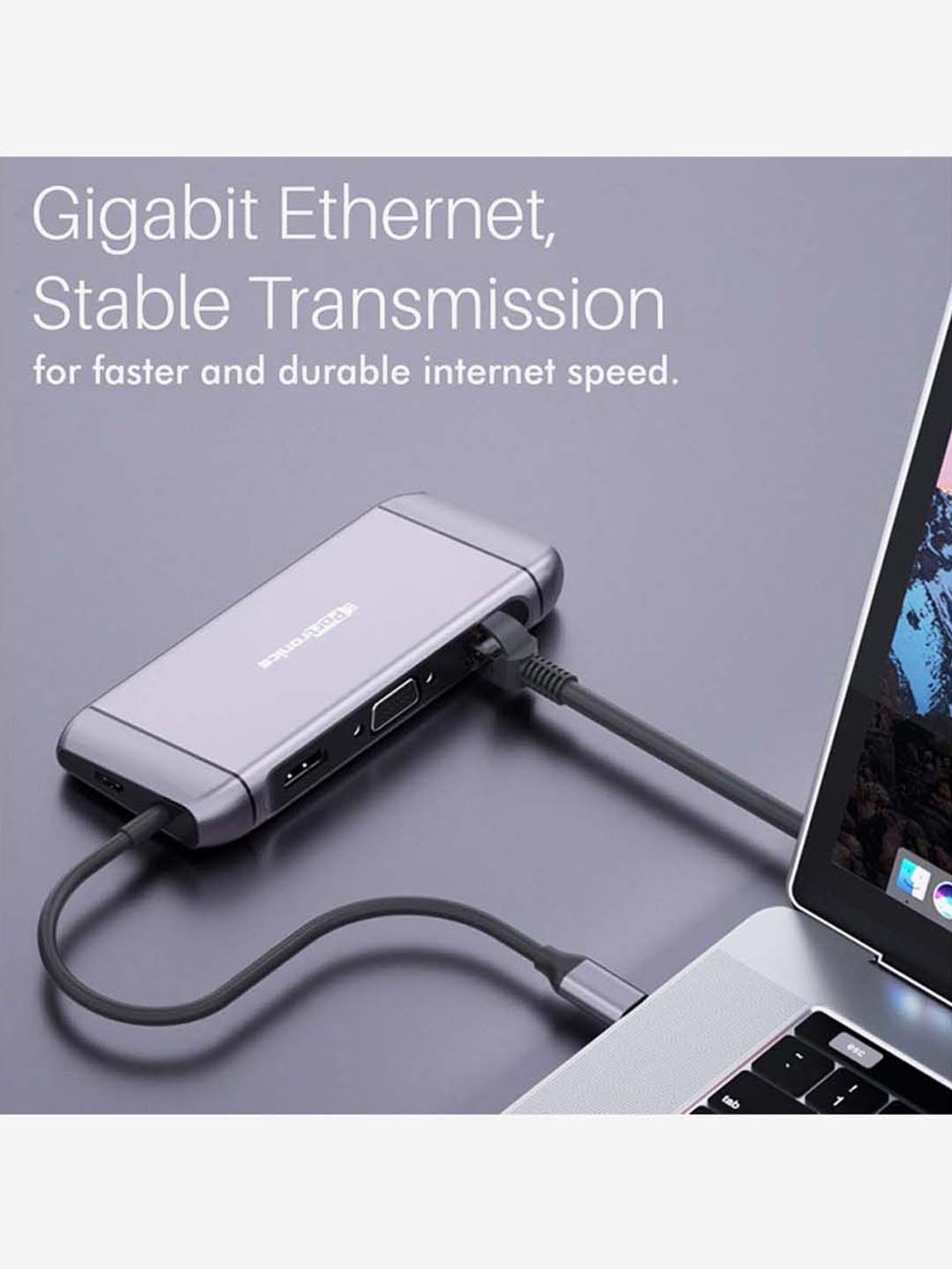 Portronics Mport 9C POR-1197 Multiport USB Hub (Silver)