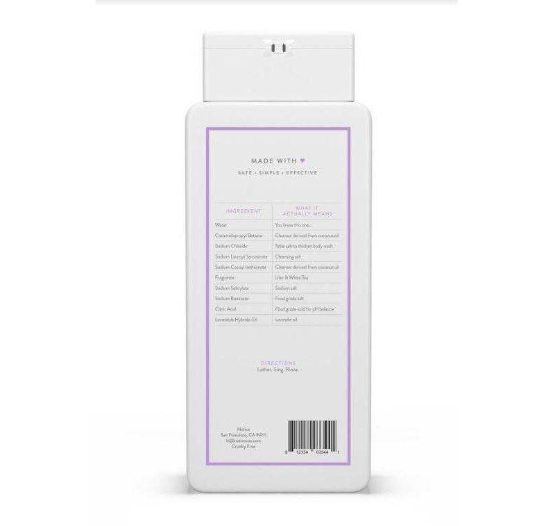 Native Lilac & White Tea Body Wash for Women - 18oz