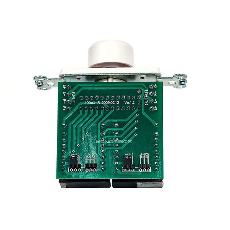 Monoprice 108243 RMS 100W Speaker Volume Controller, White