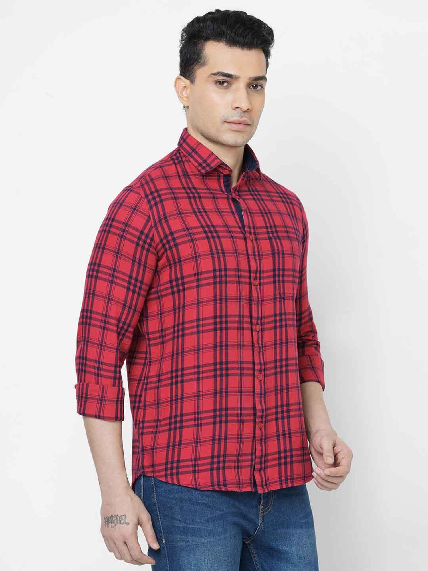 SOLEMIO Red Checks Shirt
