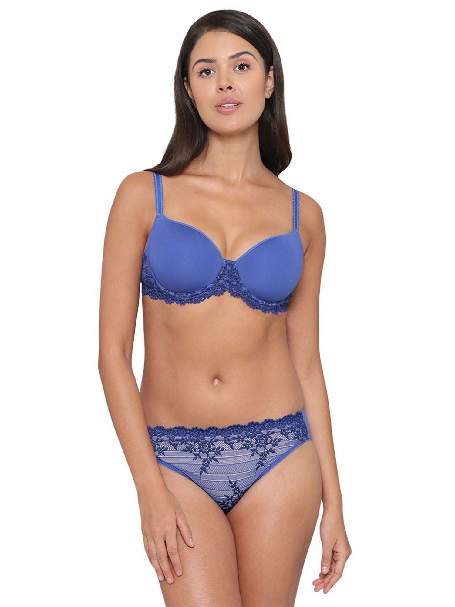 Wacoal Blue Lace Work T-Shirt Bra