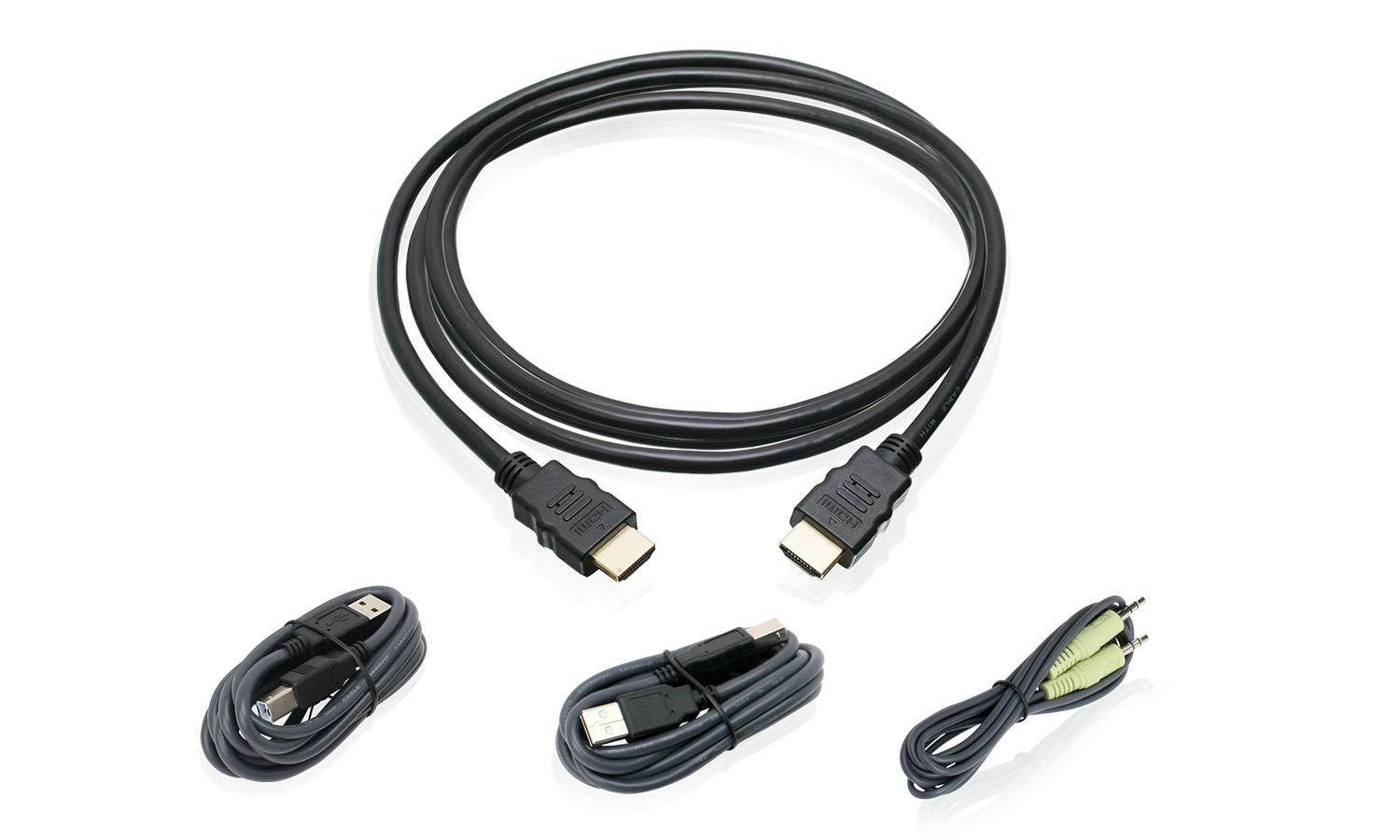 IOGEAR HDMI, USB KVM Cable Kit with Audio (TAA), 6-Foot G2L802UTAA3