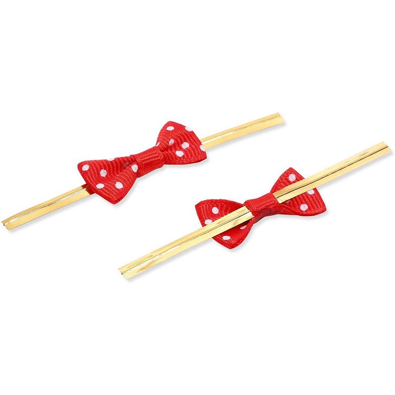 Bright Creations 200-Pack 1.2" Colorful Mini Ribbon Bow Twist Ties for Party Favors, Treat Bags & Gift Bags