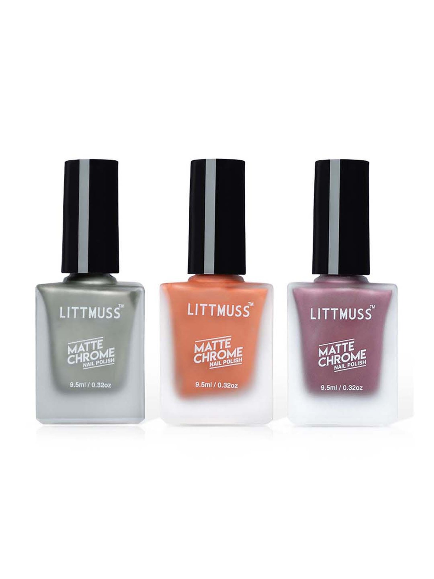Littmuss Coffe Date Matte Chrome Nail Polish Combo - 28.5 ml