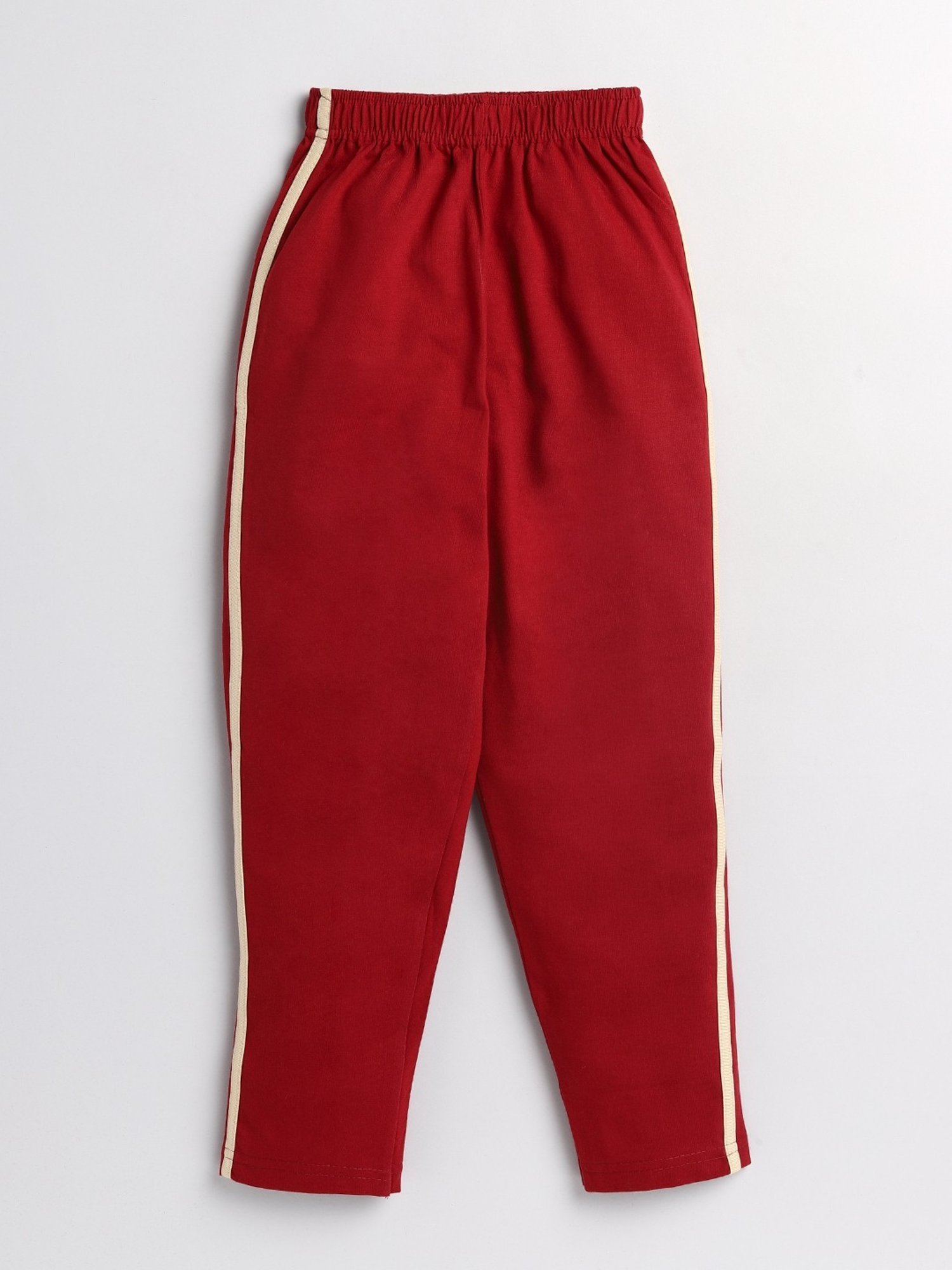 Todd N Teen Kids Printed Beige & Maroon T-Shirt with Trackpants