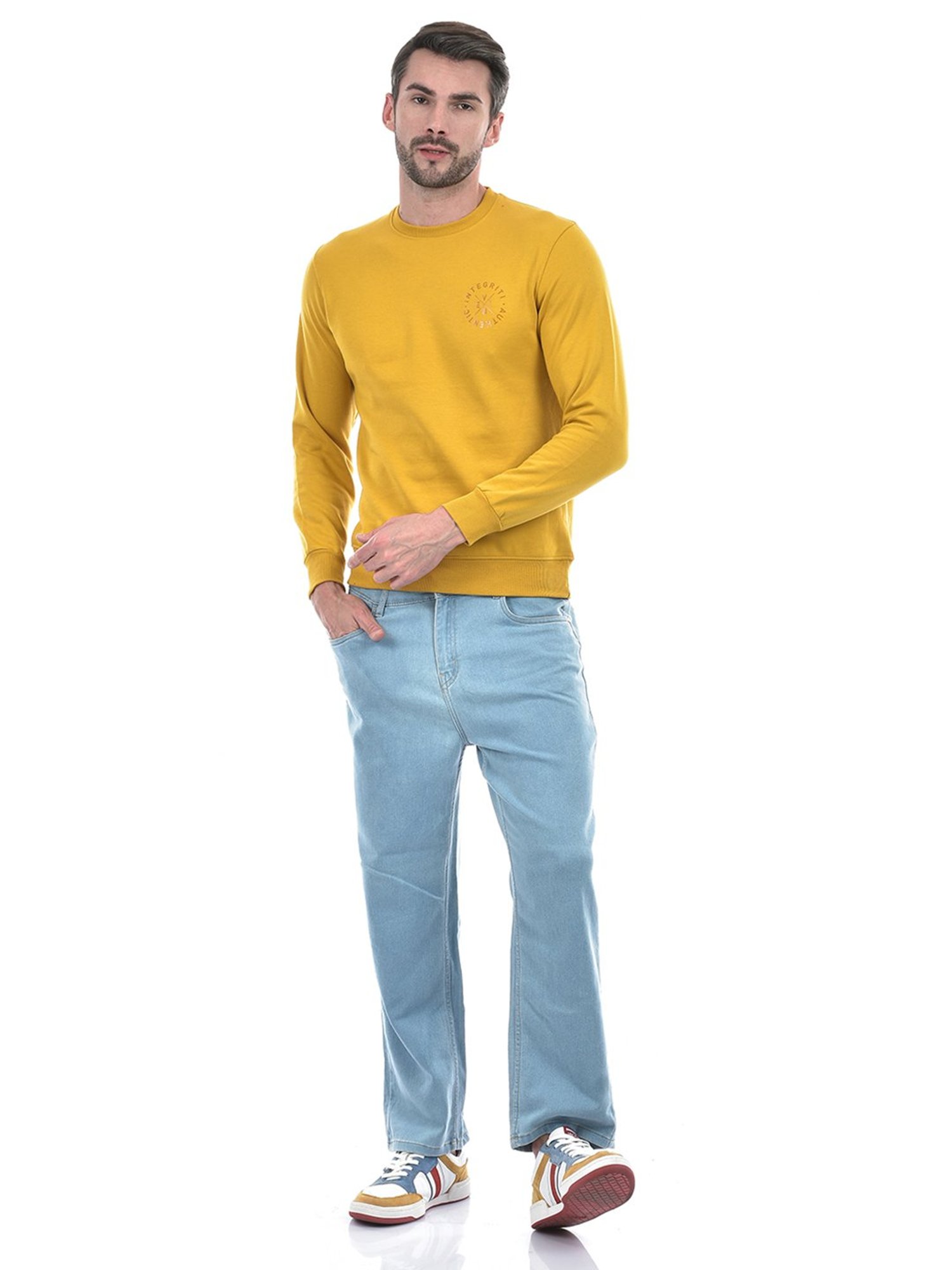 Integriti Mustard Regular Fit Sweatshirt
