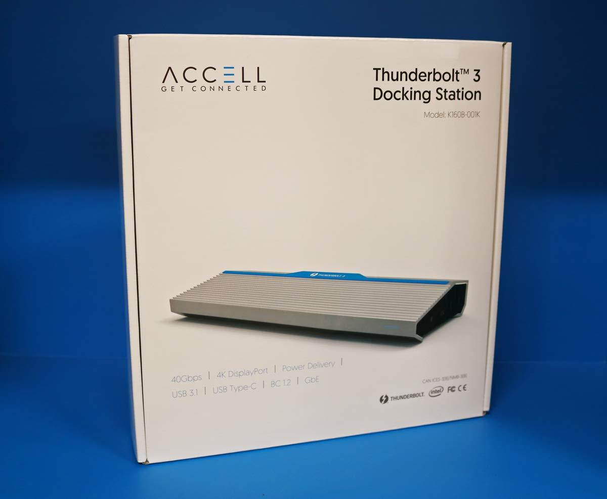 Accell Thunderbolt 3 Docking Station - PC or MAC, Dual 4K Display Support, 40Gbps USB Type C 3.1 Gen2 + Cable, 135W Power Adapter