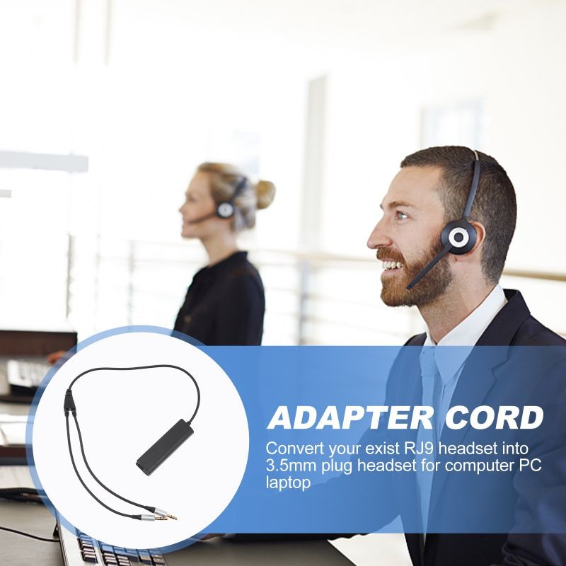 1 Pc RJ9 to 3.5mm Adapter High Quality Prime Sturdy Premium Durable Converter Adapter Cable for Computer Headset
