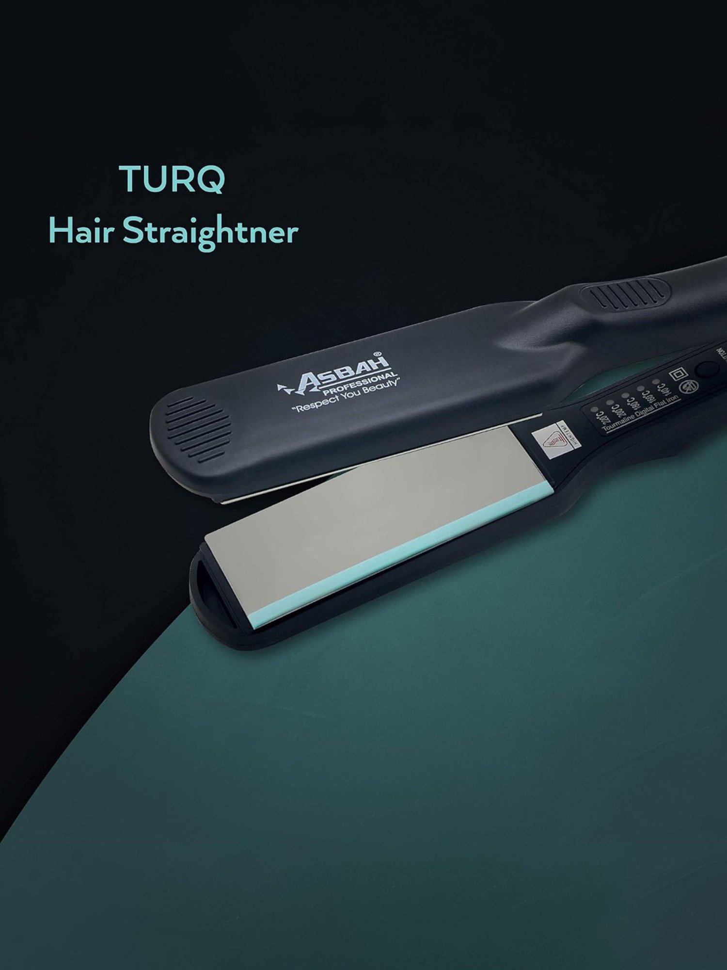 Asbah Professional Turq Silthium Plate Hair Straightener