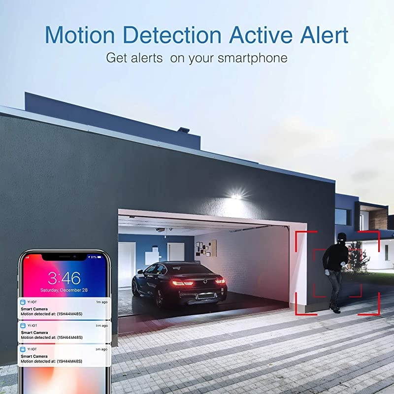 Security Camera Outdoor  1080P HD 24G WiFi Home Surveillance IP Camera Plugin with Waterproof Night Vision 2Way Audio Motion Detection Cloud Service Compatible with Alexa 2 Packs