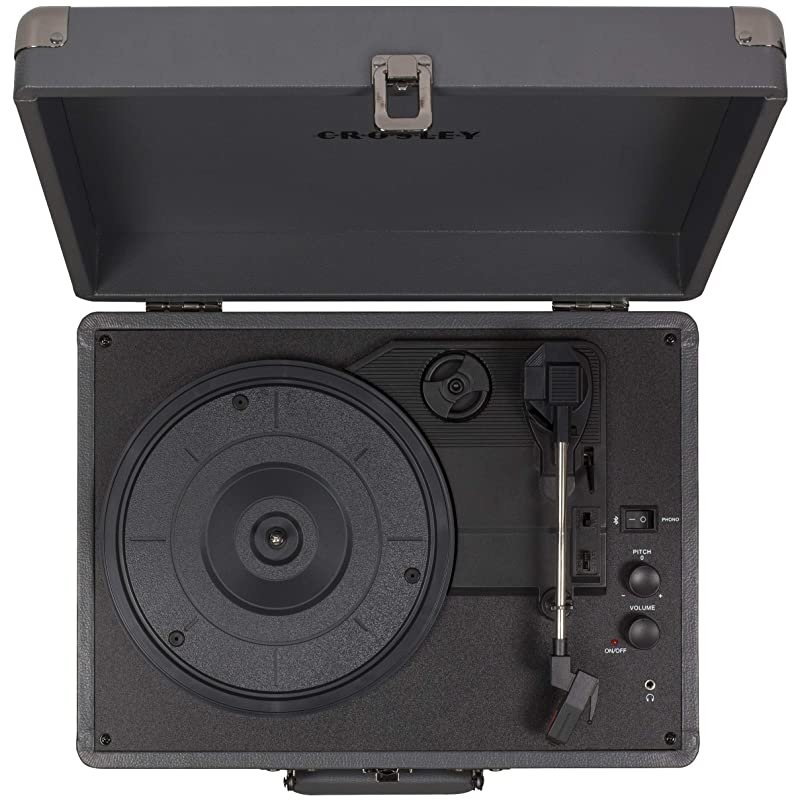 Cruiser Deluxe Vintage 3Speed Bluetooth Suitcase Turntable Slate