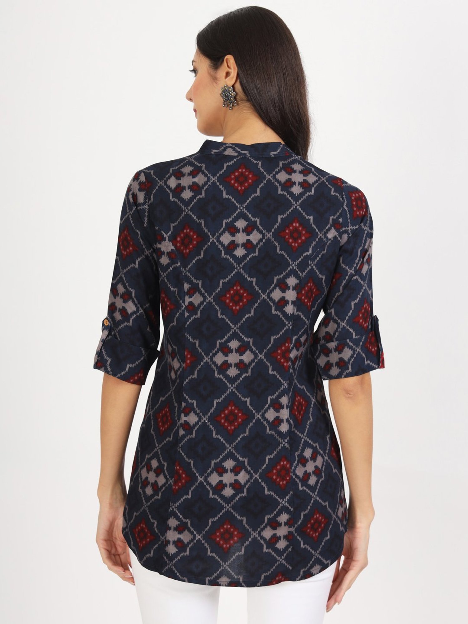 Divena Navy Printed Tunic