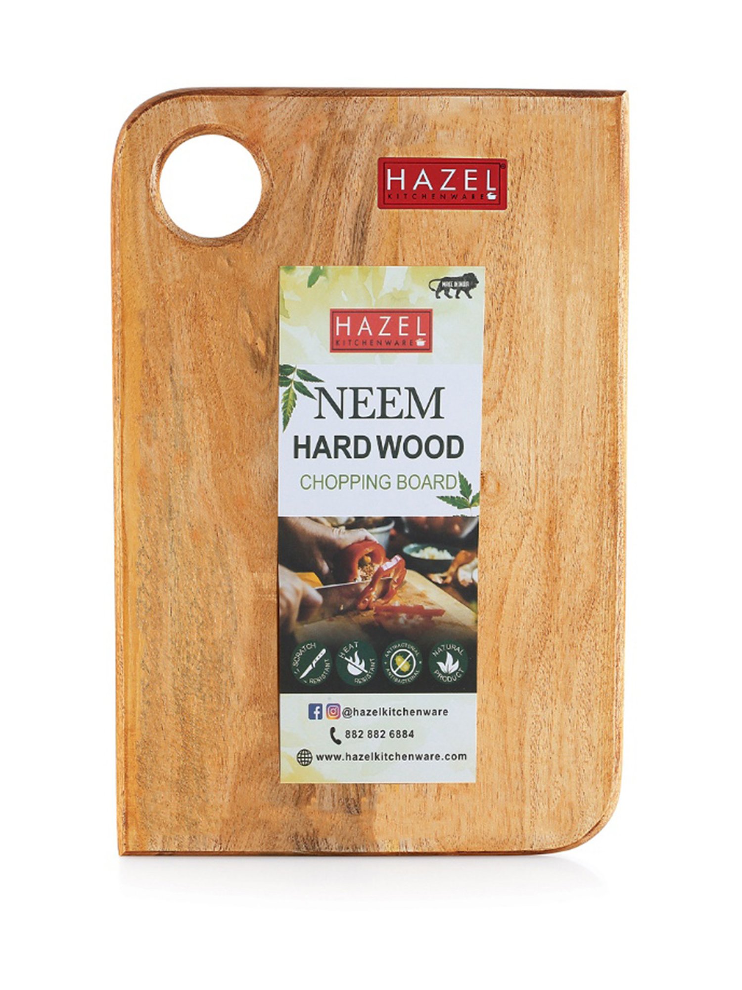 Crayton Natural Beige Mango Wood Chopping Board - Set of 1