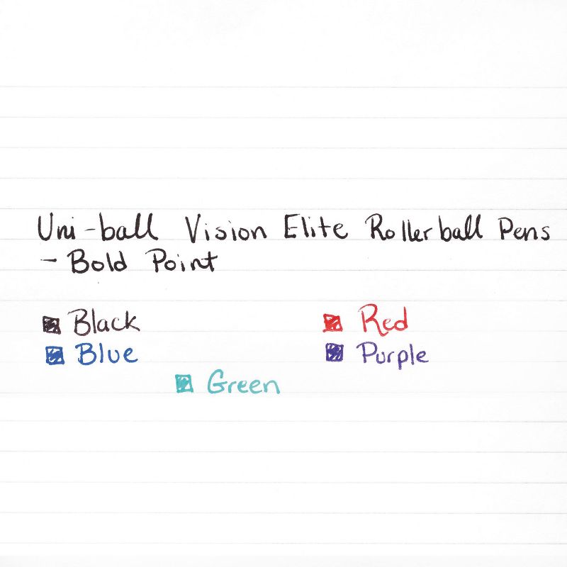 uni-ball VISION ELITE Stick Roller Ball Pen Purple Ink Bold 69025