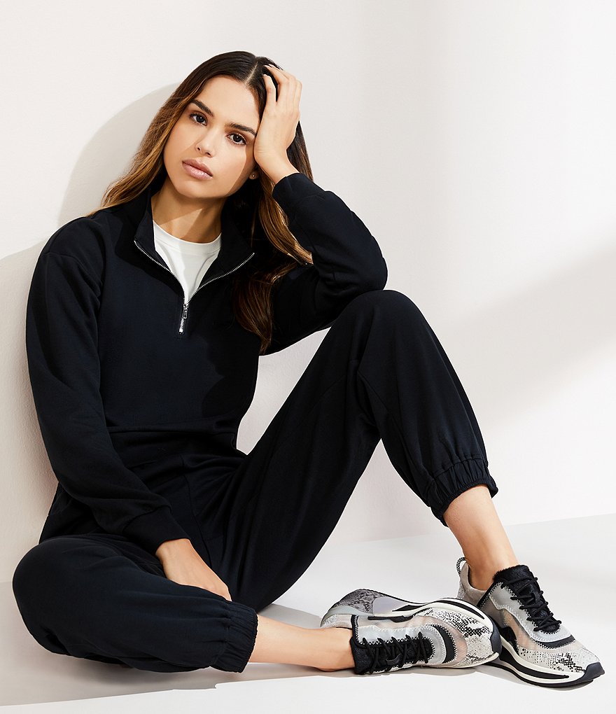 Gianni Bini Malloy Chunky Colorblock Snake Print Lace-Up Wedge Sneakers