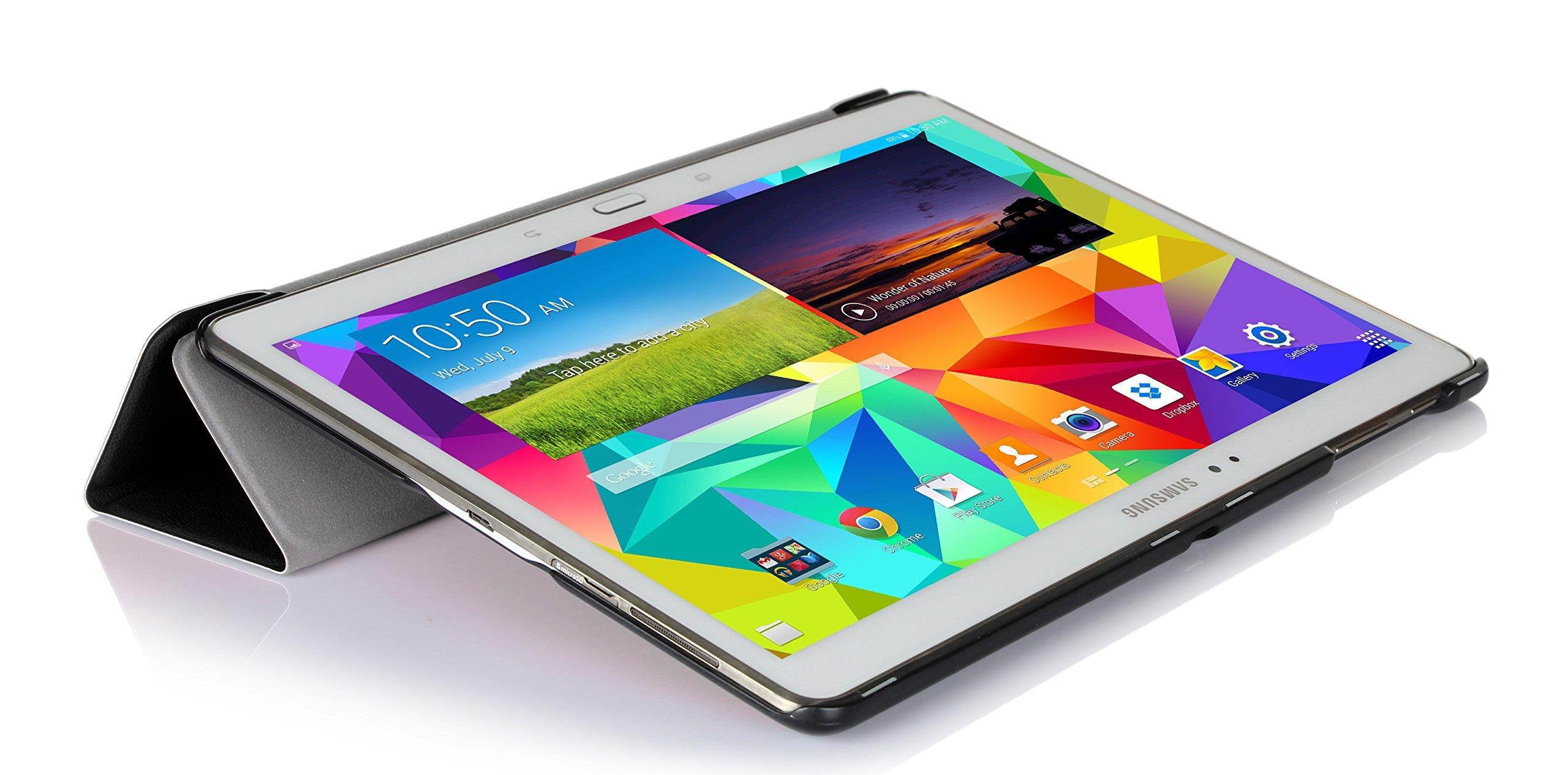 procase samsung galaxy tab s 10.5 case smt800, ultra slim and light, hard shell, with stand, slimsnug cover exclusive for 2014 galaxy tab s 10.5 inch tablet black