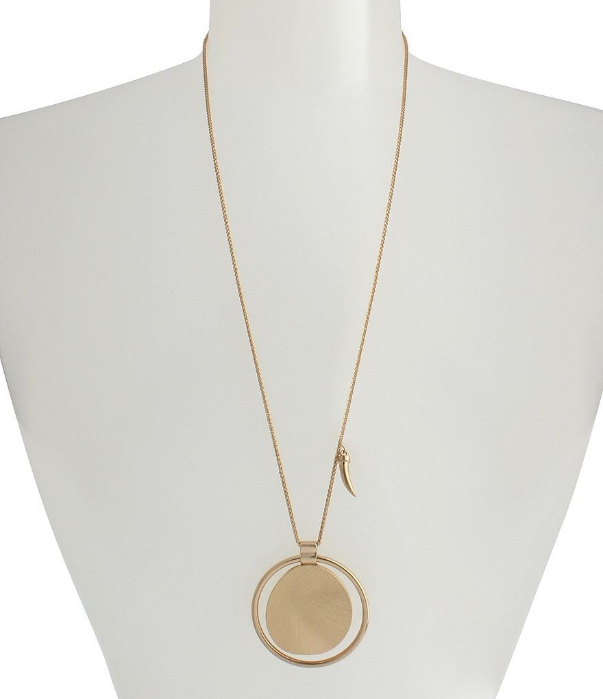 Robert Lee Morris Soho Orbital Pendant Long Necklace