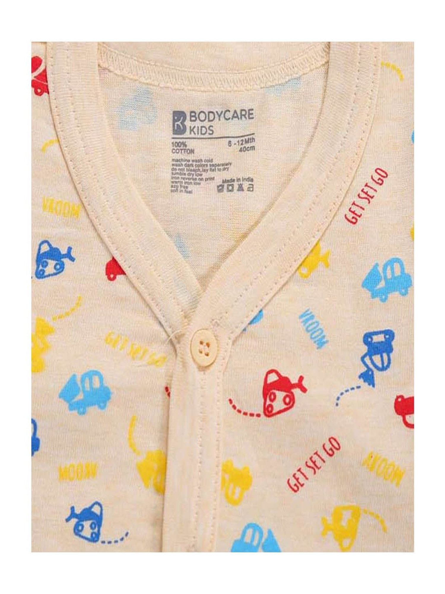 Bodycare Kids Assorted Printed Full Sleeves Jhablas (Pack Of 3)