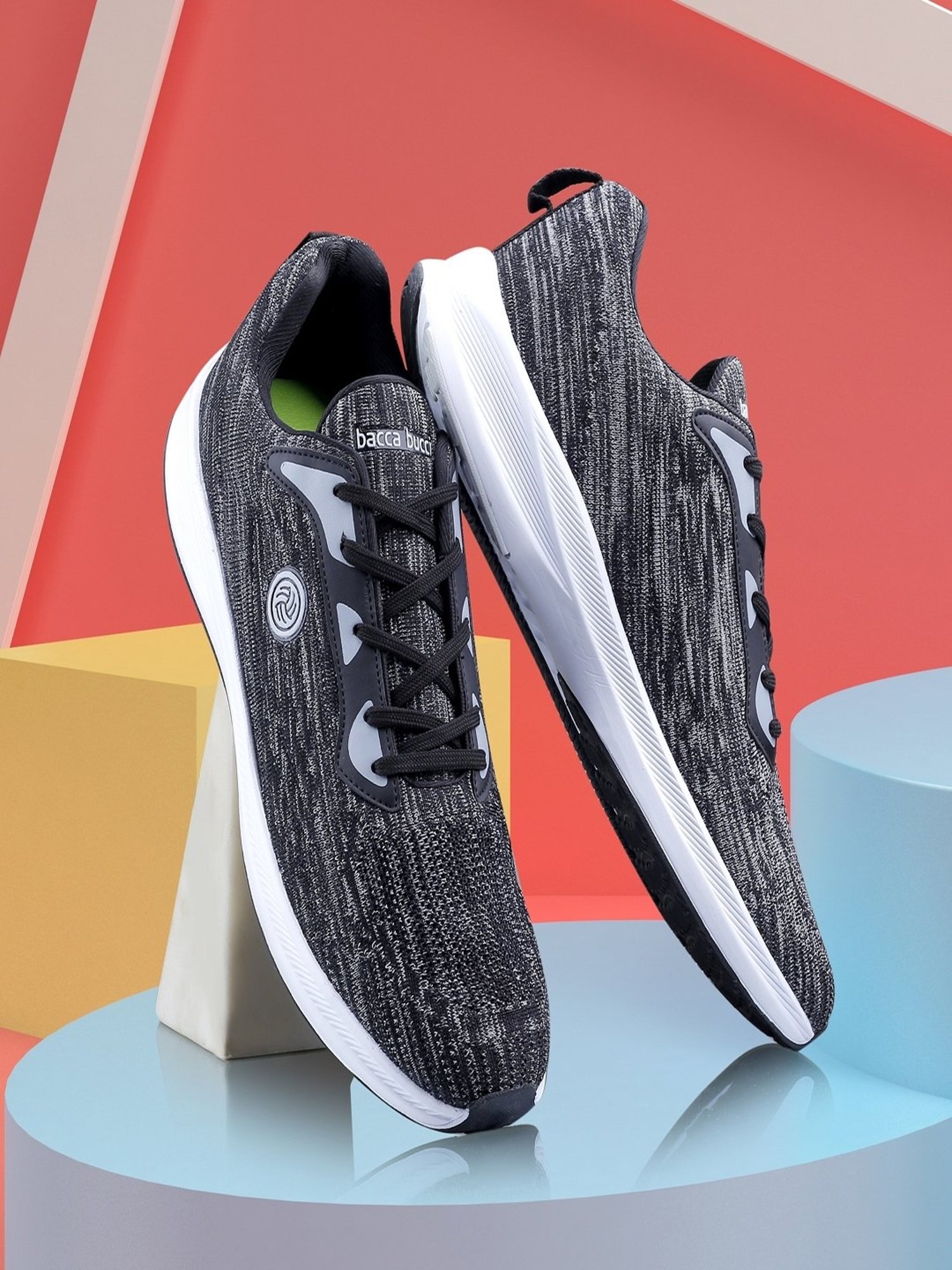 Bacca Bucci Men's PROJECT PLUS Grey Running Shoes