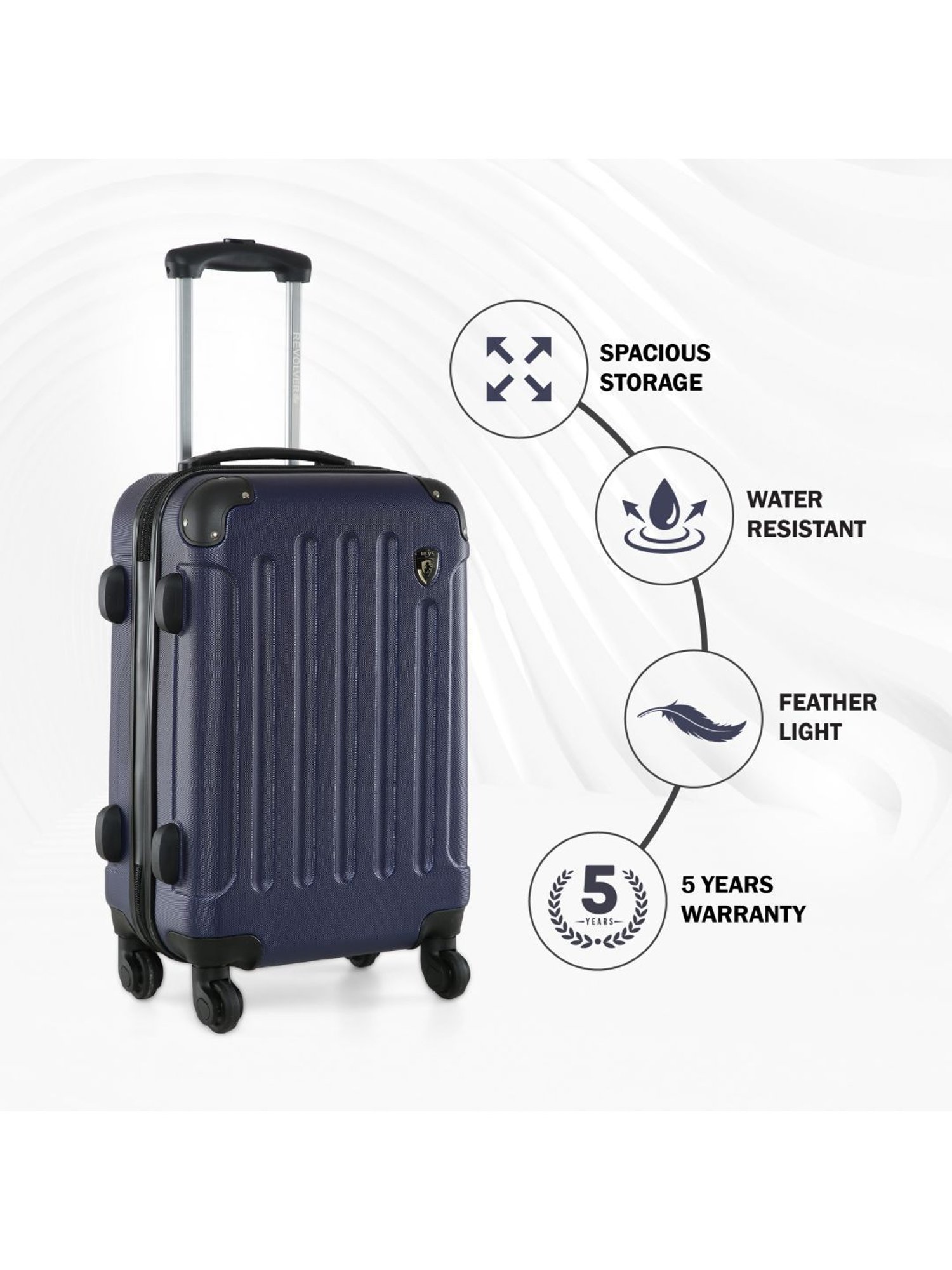 HEYS Revolver Cobalt Textured Hard Cabin Trolley Bag -21 cm