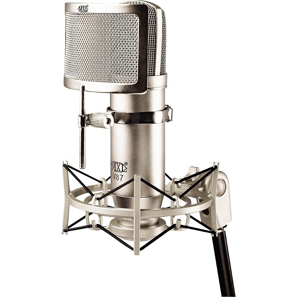 MXL V87 Low Noise Condenser Mic w/ Shockmount & Pop Filter