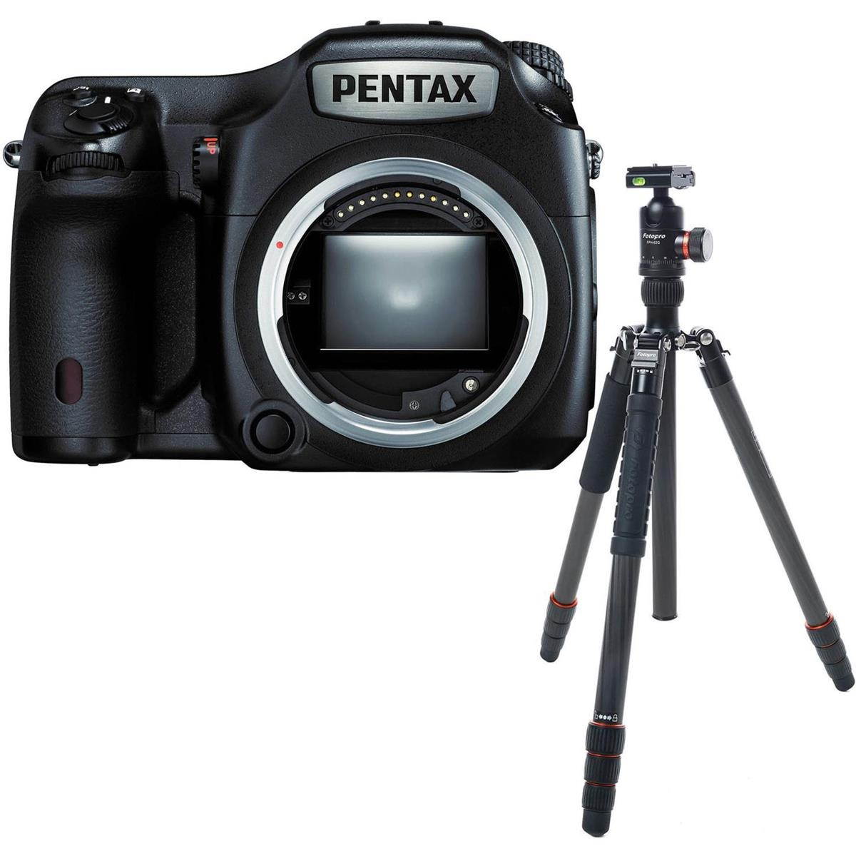 Pentax 645Z Medium Format SLR Camera Body with FotoPro Carbon Fiber Tripod