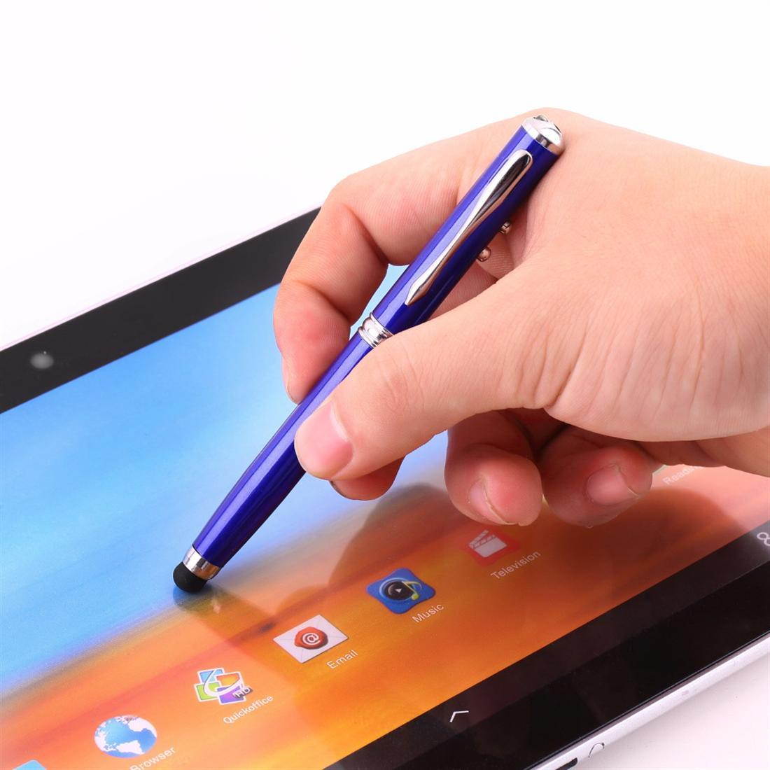 Metal 4 In 1 Stylus Pen for Phone And Tablet PC Compatible with Apple iPod / iPad and iPhone