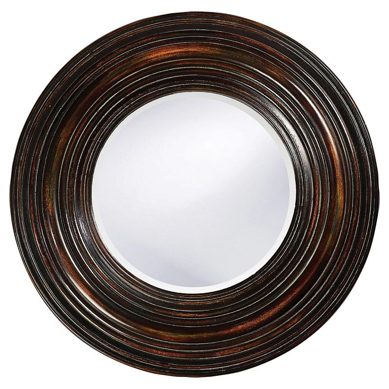 Round Canton Decorative Wall Mirror Brown - Howard Elliott