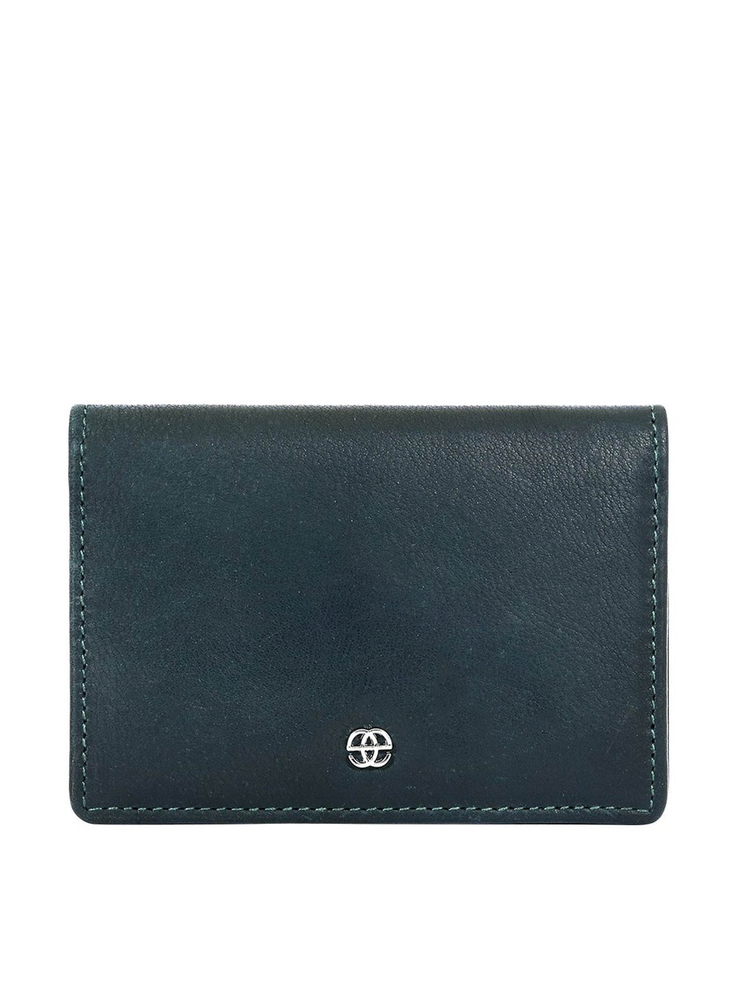 Eske Green Formal Leather Coin & Card Case for Men