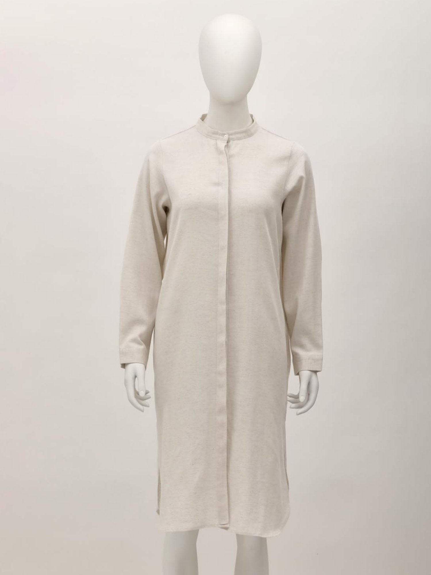 Saltpetre Elegant Linen Cream Long Shirt