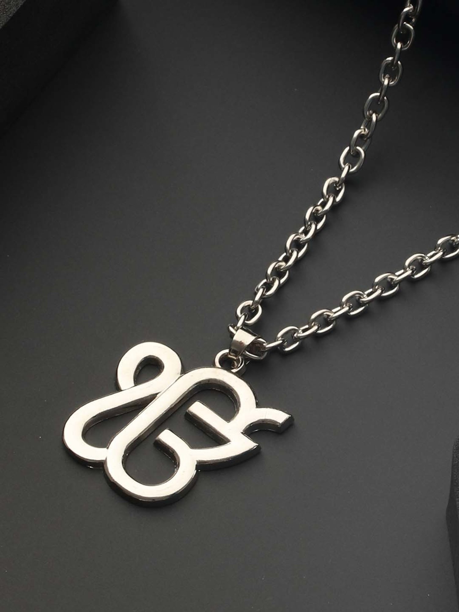 Bold by Priyaasi Ek Onkar Pendant with Silver-Plated Link Chain for Men