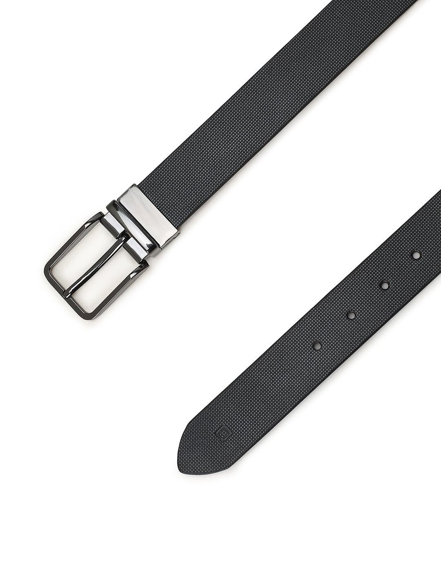Crusset Black Leather Formal Belt for Men
