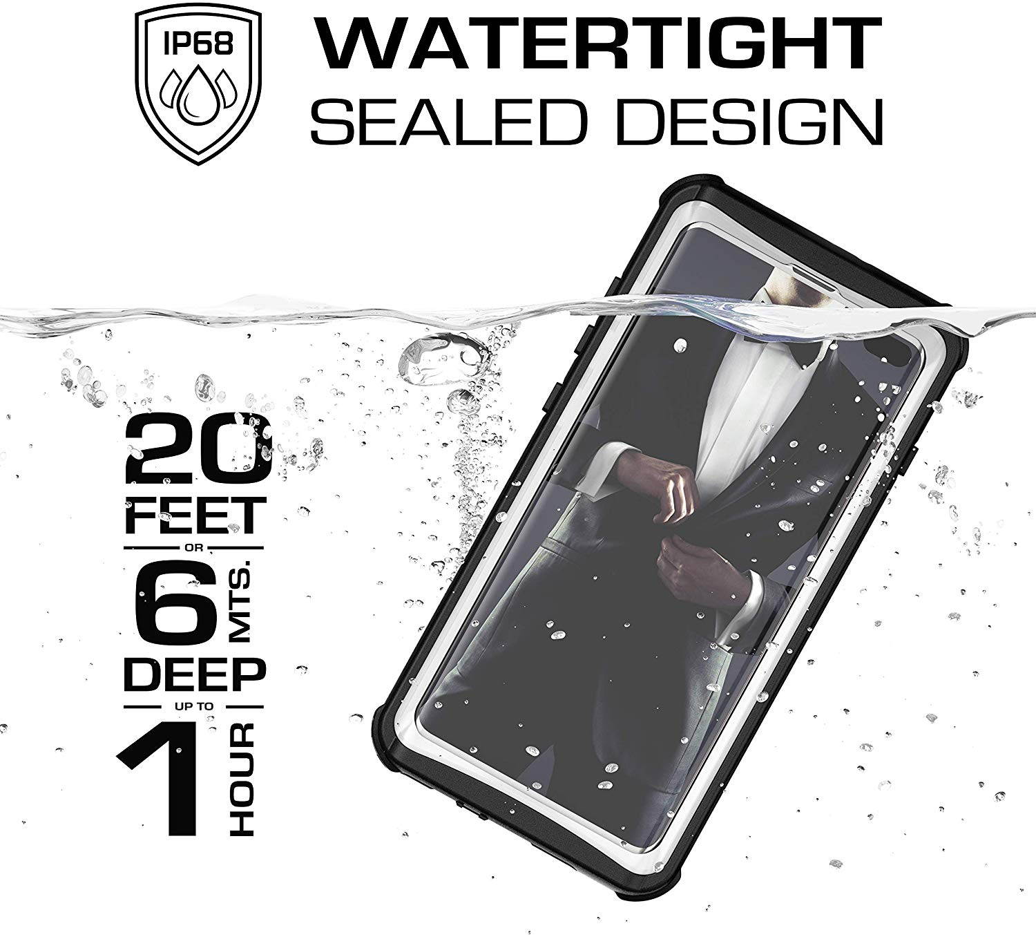 Ghostek Nautical Galaxy S10e Waterproof Case with Screen Protector Super Heavy Duty Protection Rugged Shockproof Full Body Underwater Watertight Seal Cover for 2019 Galaxy S10e (5.8 Inch) - (Black)