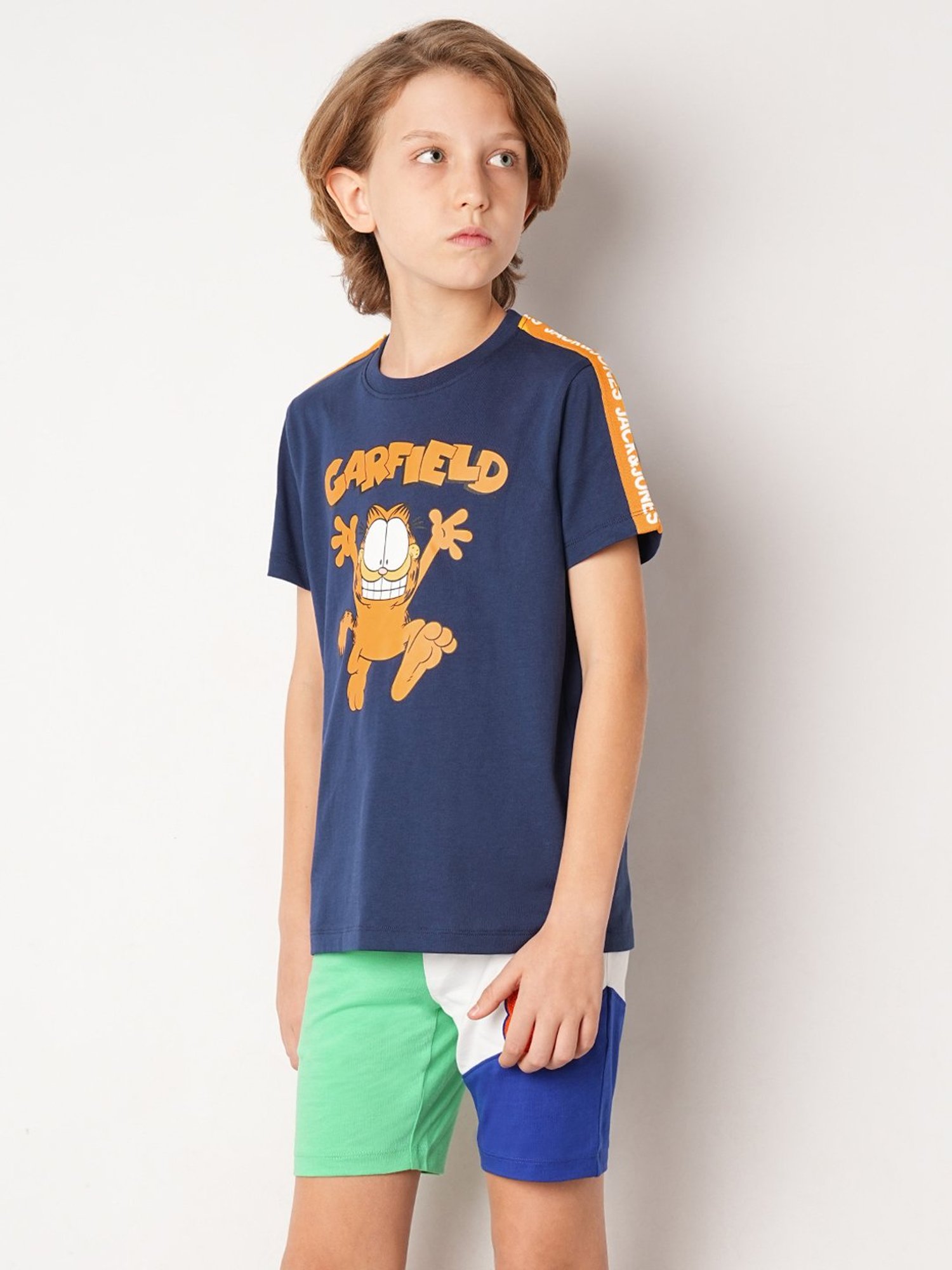 Jack & Jones Junior Navy Printed T-Shirt