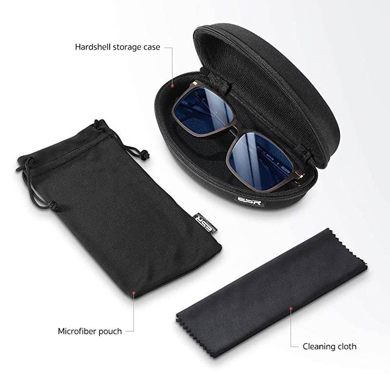 Blue Light Blocking Glasses Computer Reading Glasses Prevents Eyestrain Transparent UV Filter Lens TR90 Frame Lightweight Blue Light Filtering Glasses for Men amp Women Brown