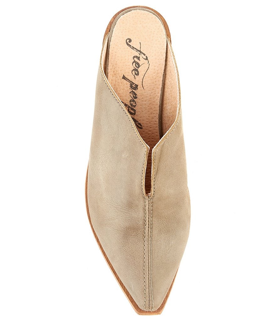 Free People Harlow Split Seam Leather Mules
