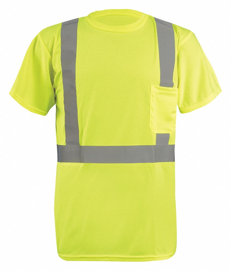 OCCUNOMIX LUX-SSETP2B-Y4X T-Shirt,Mens,4XL,Yellow